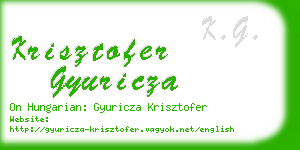 krisztofer gyuricza business card